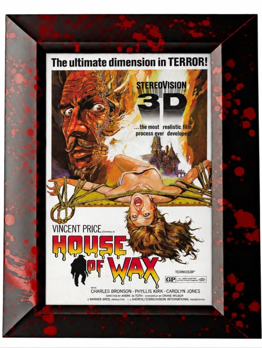 Vincent Price Actor Retro Vintage Cult classic Horror House Of Wax Horror Art